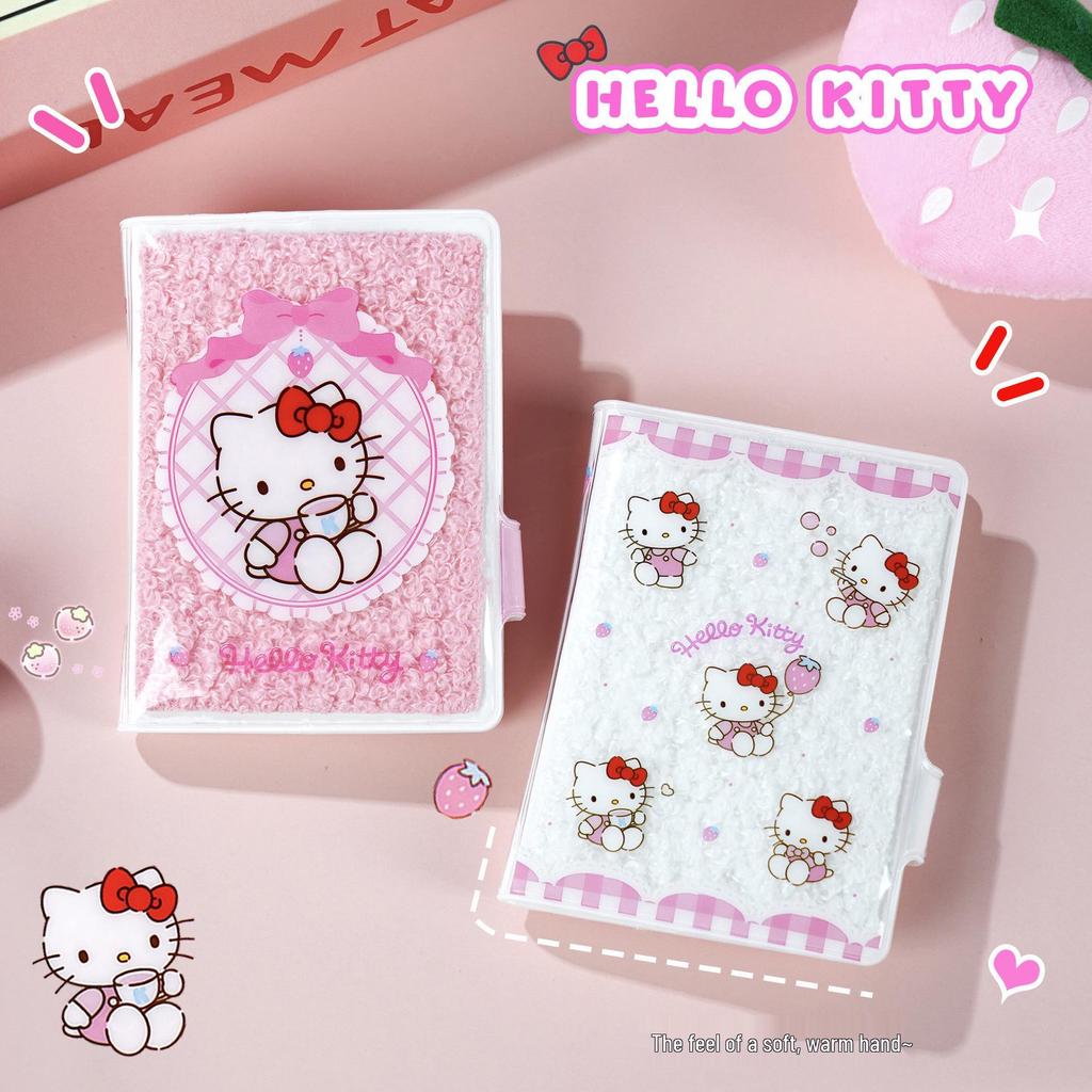 Hello Kitty Kawaii Plush Notebook - Cute Gel Cover Student Planner Diary