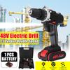 1/2 Battery Cordless Electric Drill Hammer Rechargeable Drill Woodworking 48V