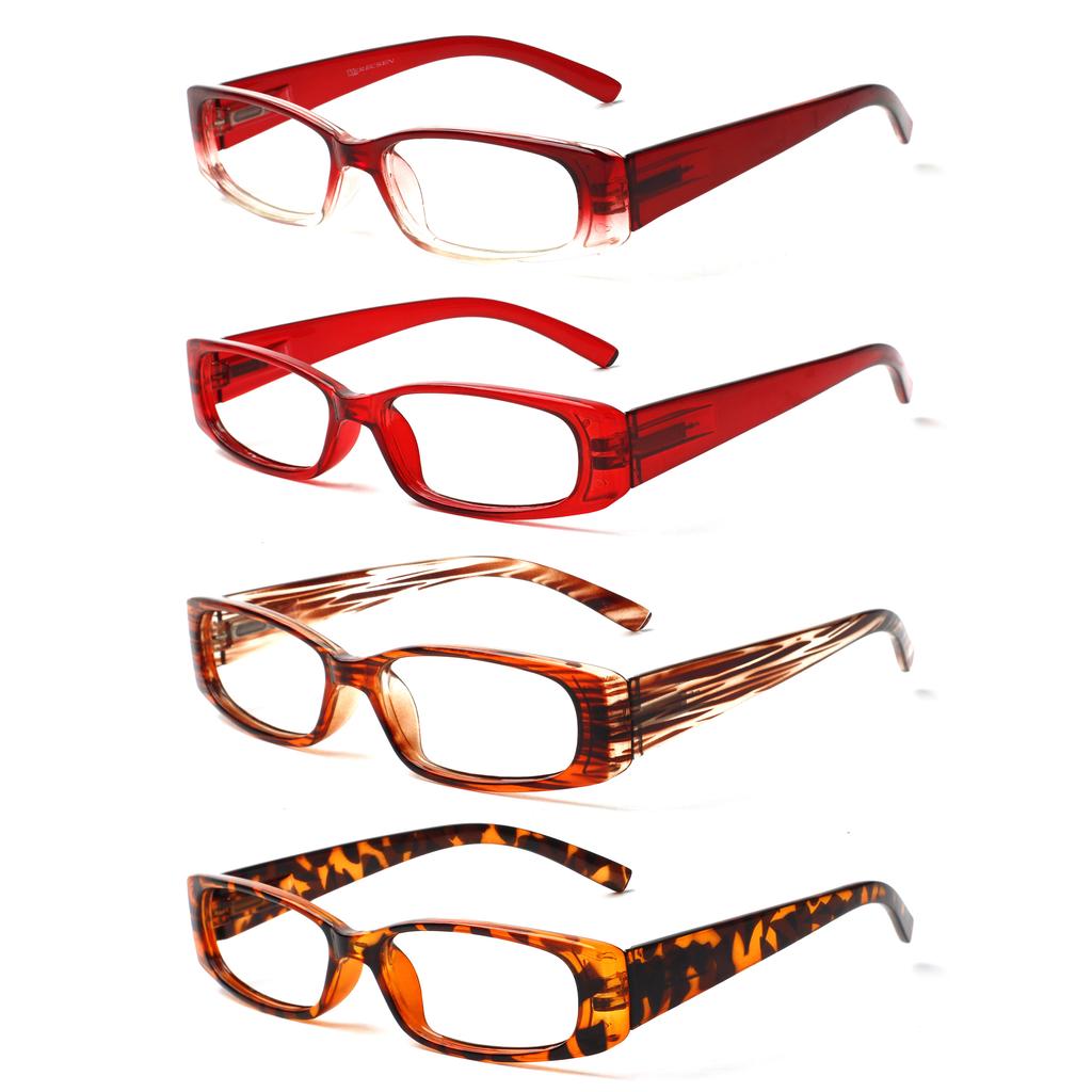 TUREZING Reading Glasses Women Men Wide Leg Rectangular Frame HD Lens Computer Magnifying Glasses Work Prescription Eyeglasses