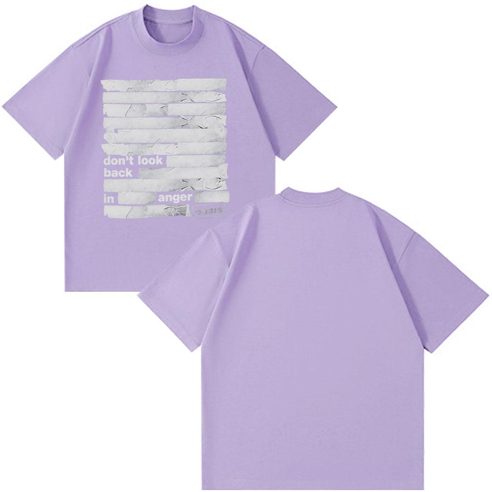 Rock Band O-Oasis Knebworth 1996 Album Vintage Men's Casual Branded Men's Clothing Cotton Short Sleeve T Shirt Fashion Hip Hop