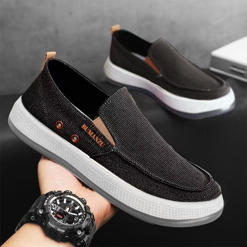 Spring and summer new casual men's shoes trendy versatile sailing shoes breathable wear-resistant lightweight canvas shoes