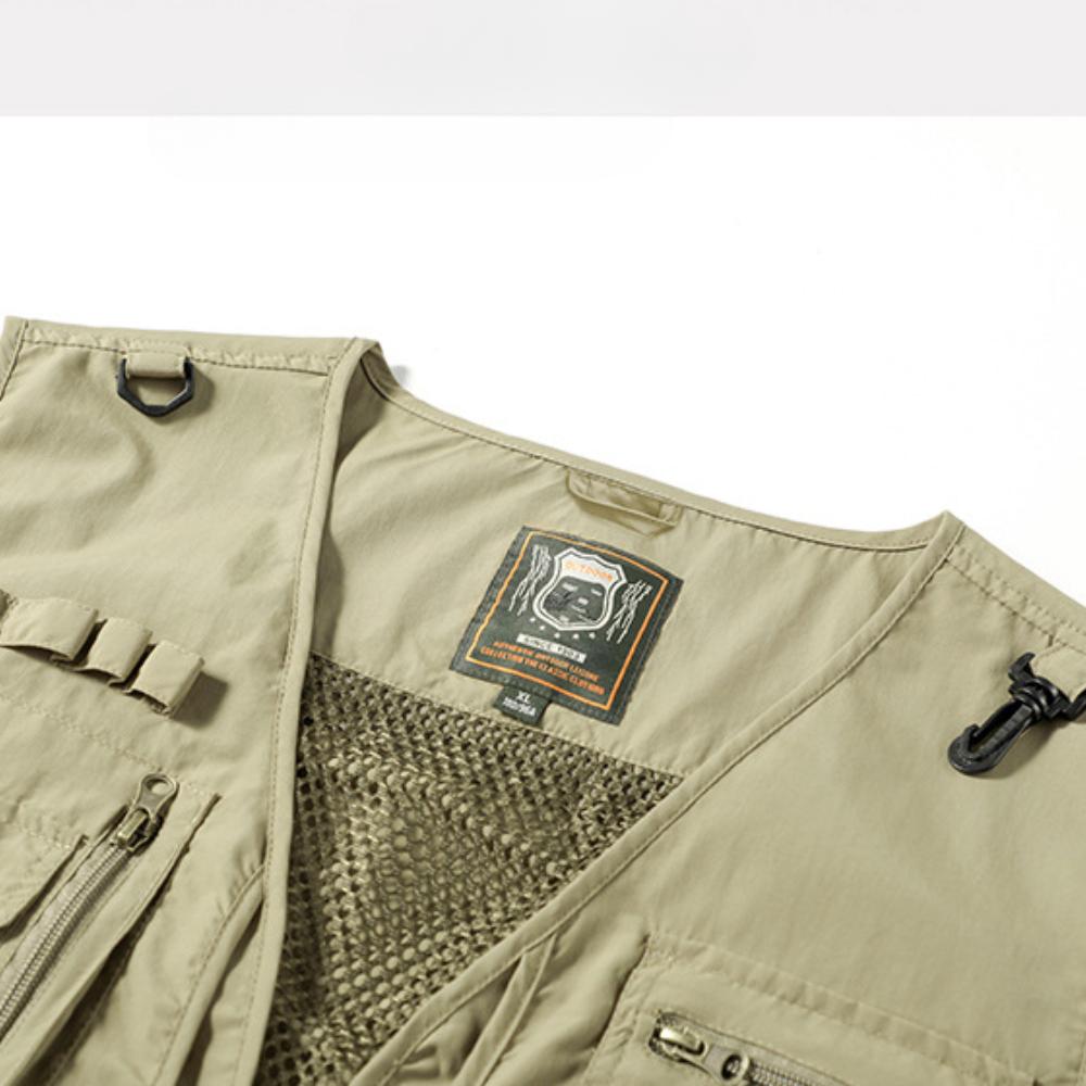 Four Season Outdoor Workwear Vest Men's Multi Pocket Camisole Thin Fishing Photography Versatile Vest Jacket