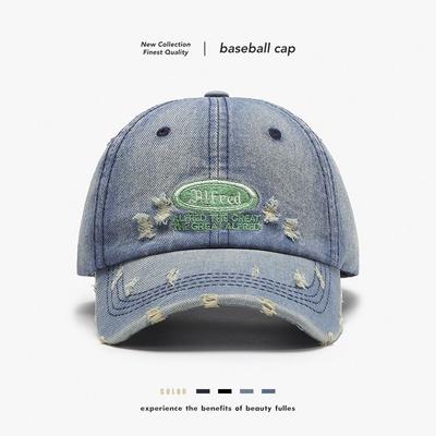 Letter Embroidery Worn Washed Soft Top Fashion Versatile Neutral Baseball Cap Outdoor Curved Brim Cap
