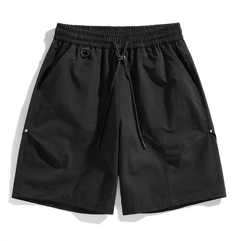Men's Cargo Shorts Loose Straight Casual Sports Ice Silk Shorts