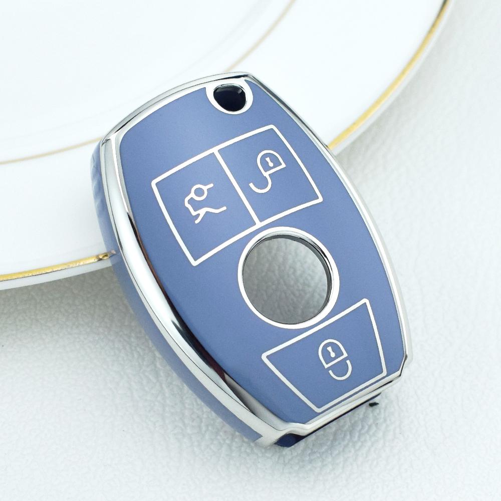 2 3 Buttons TPU Car Key Case Cover Fob For Mercedes Benz A B C E Class GLS GLA GLK GLC CLS CLA W204 W205 W212 W463 W176 Shell