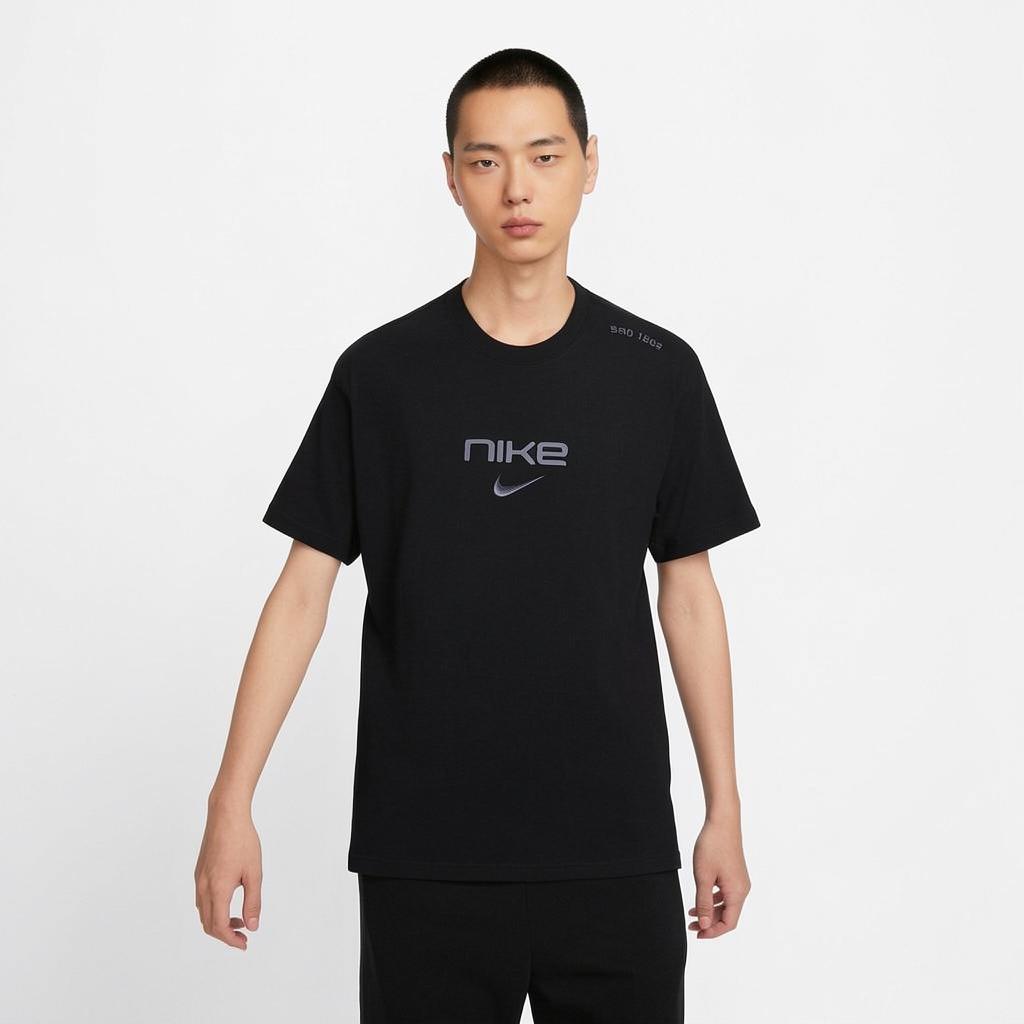 Nike Sportswear Letter Print Design Comfortable Pullover Short Sleeve T-Shirt Men T-Shirts Black FZ5416-010