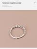 925 Sterling Silver Adjustable Twisted Ring for Women - Minimalist Index Finger Band
