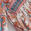 Spring 2026 European & American Style Women's Bohemian Tassel Dress with Print - Loose Fit