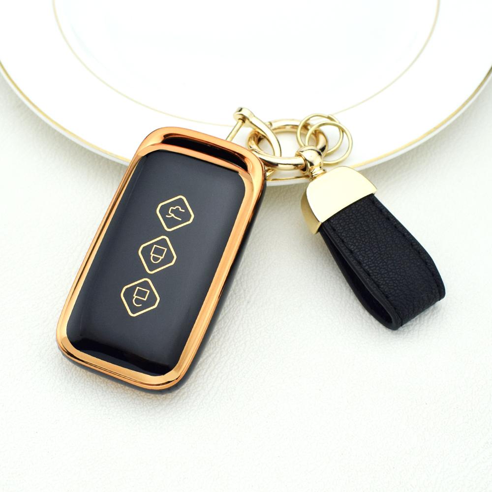 

Tpu Flip Car Key Case Cover Shell for Chevrolet Aveo Trax Groove Captiva 2024 Wuling 3 Button Remote Key Keychain Accessories чёрный