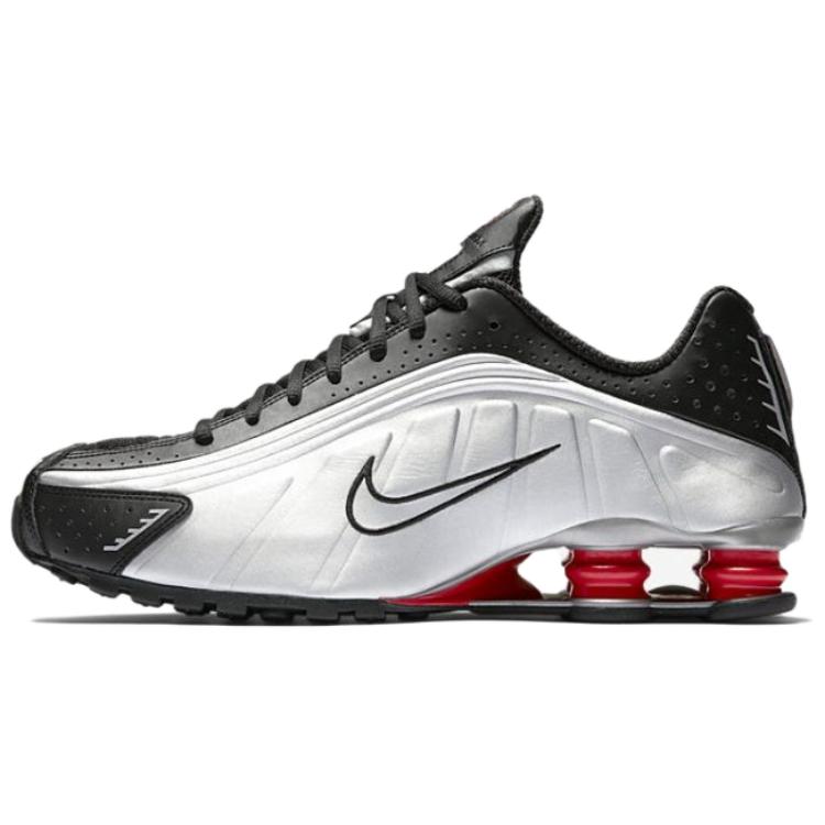 Nike Shox R4 Y2K Retro Running Shoes Comfortable Low-Top Sneakers Unisex sneakers Silver Black BV1111-008(2024)