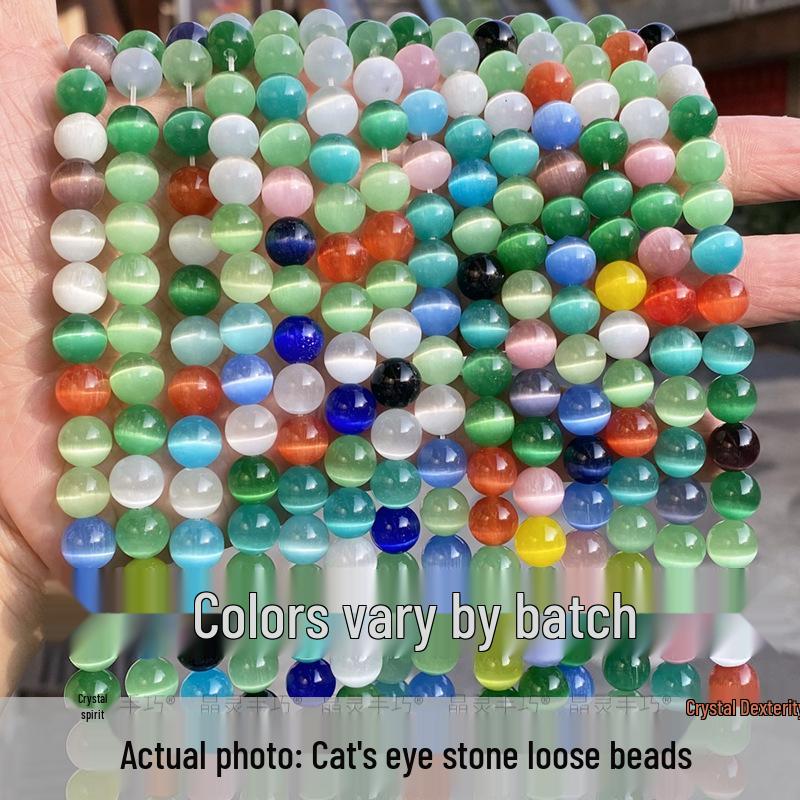Cat's Eye Crystal Beads for DIY Jewelry: Bracelets & Necklaces Craft Materials.