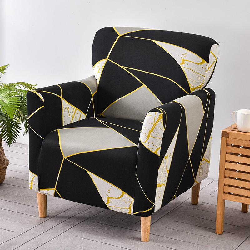 Single Armchair Slipcover Stretch Sofa Covers for Living Room Chair Cover with Anti Slip Foam Sticks Bar Counter Hotel Tub Club