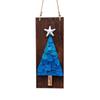 Non-Lighted Sea Glass Christmas Tree Ornament, Driftwood Christmas Hanging Decor for Wall and Wreath