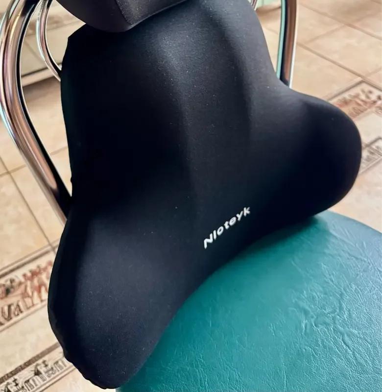 

Подушка поясничной спинки из пены с эффектом памяти для автомобильных офисных игровых стульев и поддержки талии после родов, многофункциональная подушка для облегчения боли 43x10x34cm чёрный