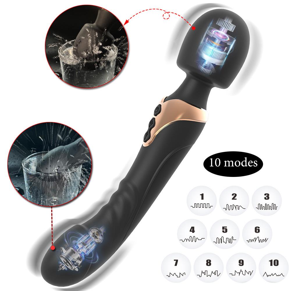 USB Charging Dual Head Dual Shock AV Vibrator G-point Masturbation Adult Sex Toy