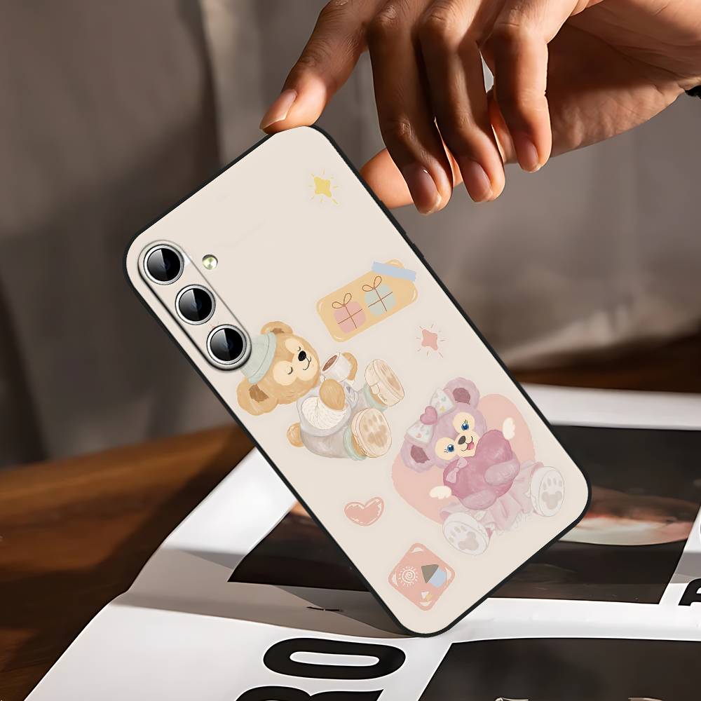 D-duffy Phone Case For Samsung Galaxy S24/S25/S22/S30/Note20/Lite/Ultra/5G/Plus/FE Soft Black