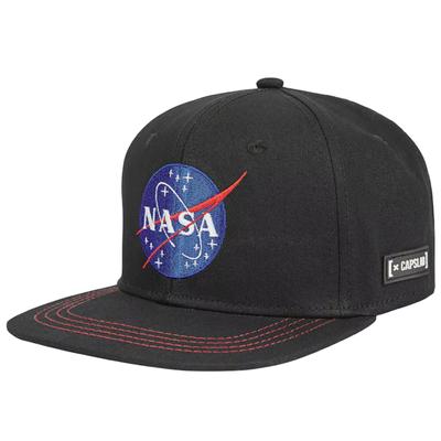 Space Mission NASA Snapback Cap, Mens Black Cap