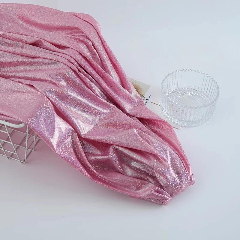 100x150cm Polyester Glitter Laser Fabric Iridescent Holographic Wedding Party Background Doll Clothing Decor Material DIY