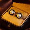 Elegant Enamel Drip Pearl Stud Earrings - Versatile Style