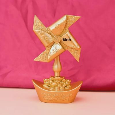 Feng Shui Drehende Yuanbao Windmühle: Metall-Schreibtischornament
