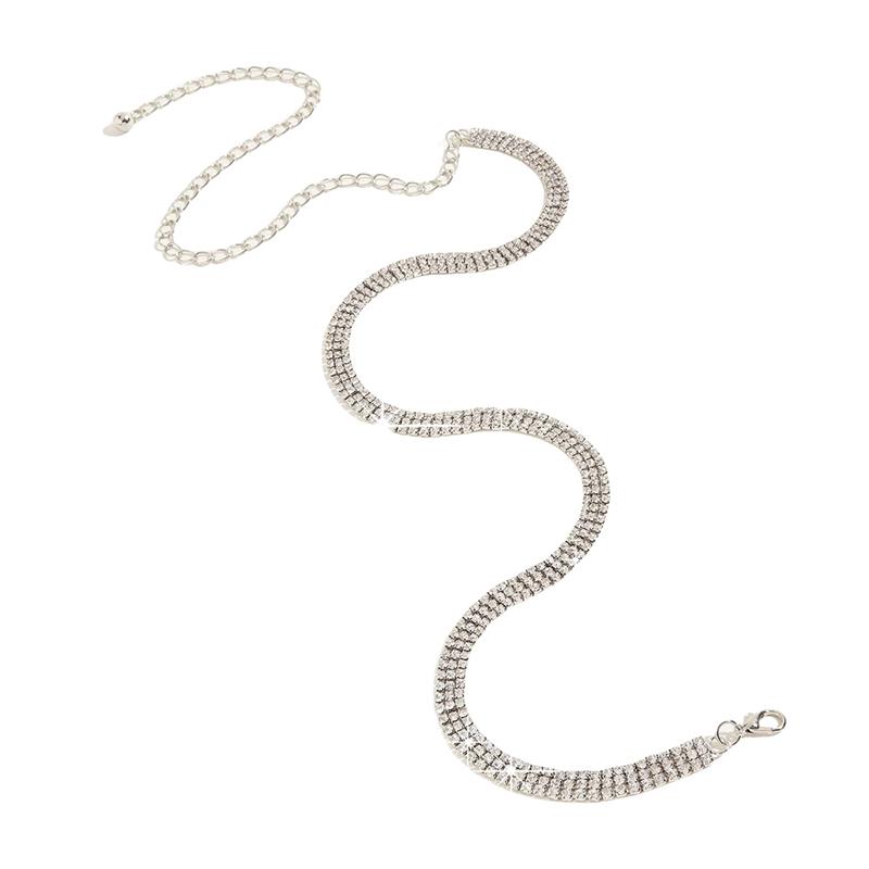 Women'S Rhinestone Fashionable Waist Chain Spring And Summer Trendy Decorative Chain