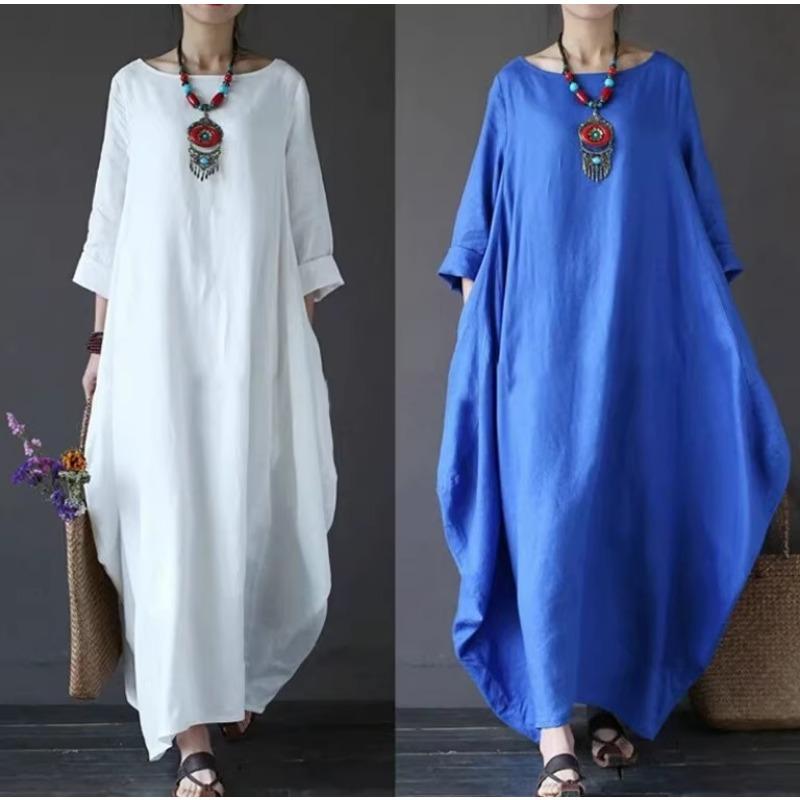 Spring Wear Loose Plus-size Long Dress