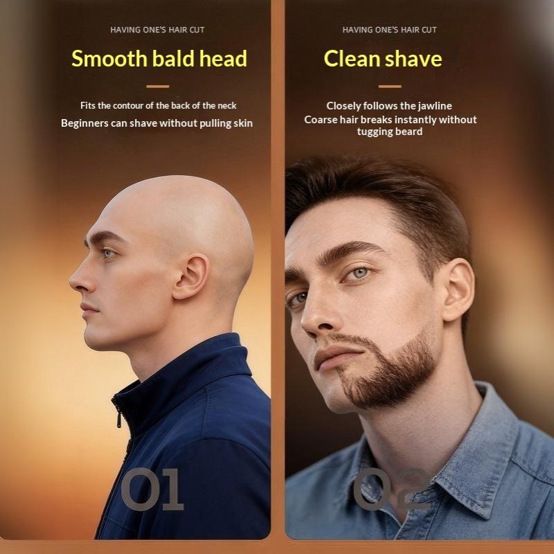 1 Set Bald Head Gadget New Upgraded Digital Hair Clipper Electric Hair Clipper Electric Pusher Dual-Purpose Shaver