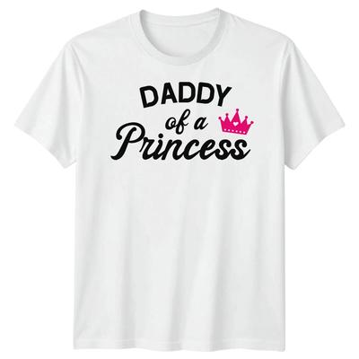 Men Daddy of a Princess Funny Fathers Day TTshirt Tee Best Dad Ever Papa Life#FD