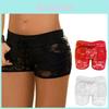Elegant And Sexy Black Lace Women's Fashion Shorts With Hollow Out Design For Summer