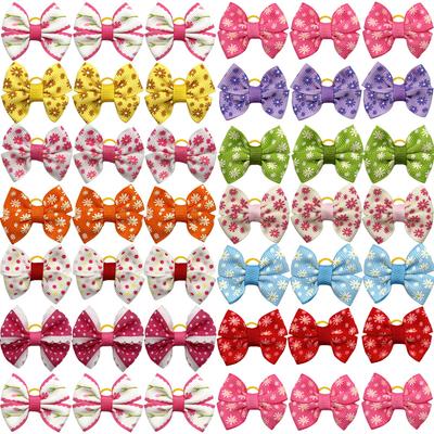 50/100PCS Bulk Spring Dog Bows Small Dog Puppy Hair Bows Fashion Pet Hair Accessories Dogs Grooming For Dogs Grooming Products