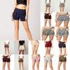Stylish Women Summer High Waist Casual Shorts Featuring Pleated Design And Soft Material With Pockets