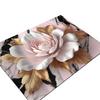 3D Visual Flower Rug Diatomaceous Earth Absorbent Bath Mat Floral Floor Mat with Non-Slip Backing for Entrance Kitchen Bathroom Shower