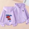 Anime Spider-Man Zippered Hoodie: Kids & Adults Spring/Autumn Sweatshirt
