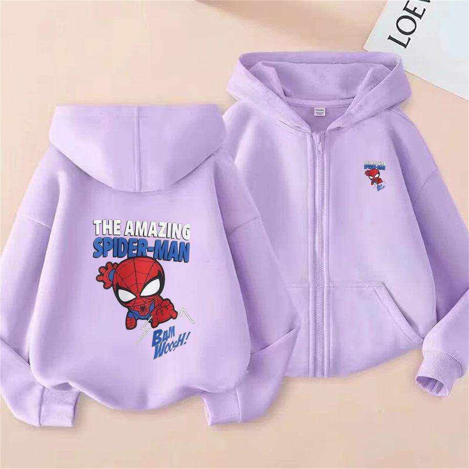 Anime Spider-Man Zippered Hoodie: Kids & Adults Spring/Autumn Sweatshirt