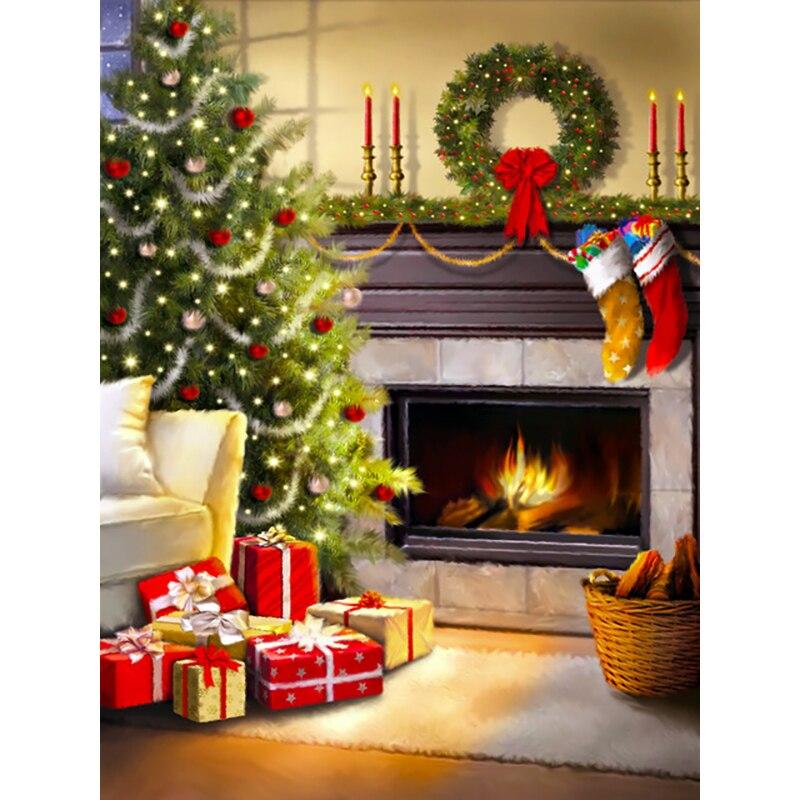 5D DIY Diamond Painting Christmas Tree Diamond Embroidery Cross Stitch Crafts Full Round Drill Home Decor Christmas Gift