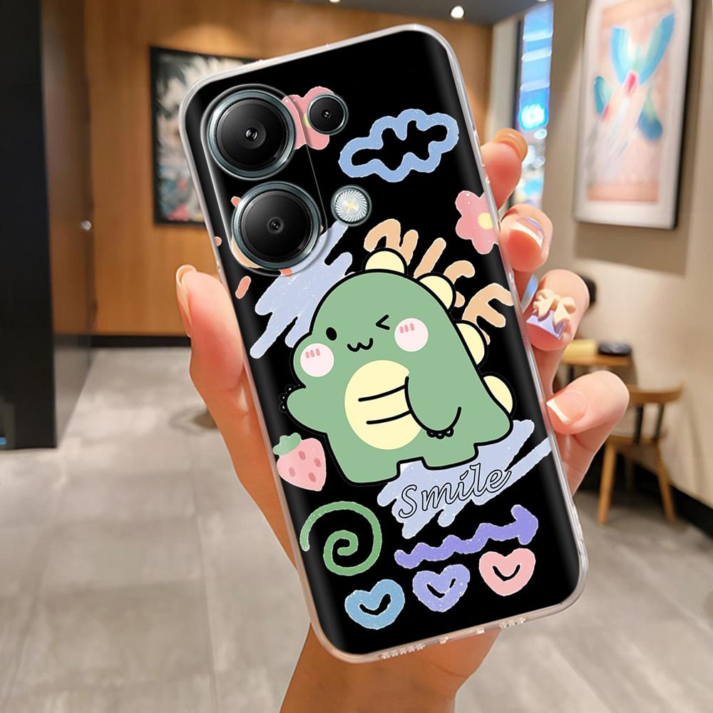 For Poco M6 Pro Phone Case Cute Panda Soft Silicone Shell For Xiaomi Poco M6Pro 4G 5G Protection Fashion Back Cover Coque Fundas