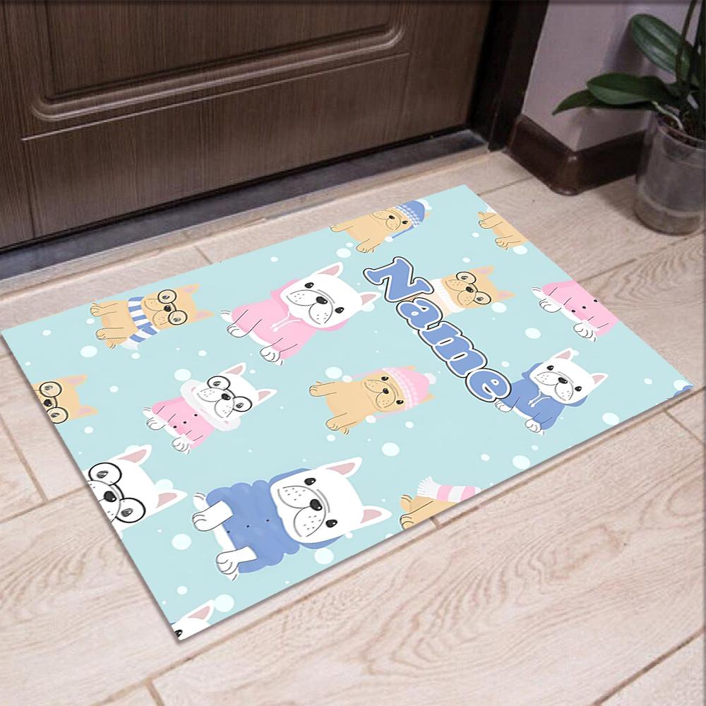 Tappeto Stampato con Nome Personalizzato per Cane, Tappeto per Sedia da Ufficio, Soggiorno, Camera da Letto, Cucina, Decorazioni, Regali.