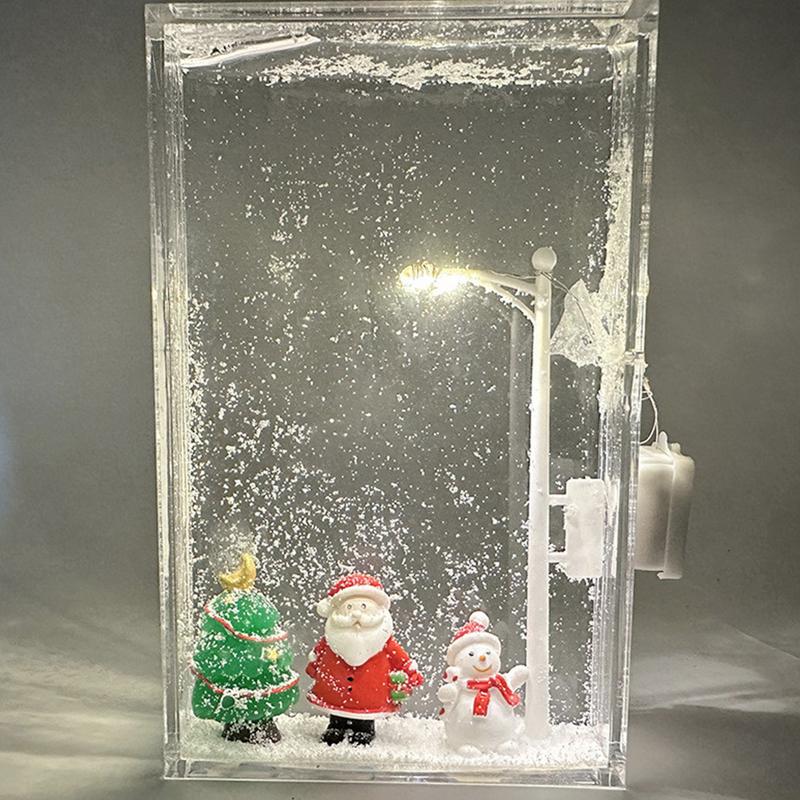 Snowy Night Street Lamp Craft Christmas Art Street Light Snowy Lamp Snowflake Lamp Material Pack Seasonal Beginners Crafting