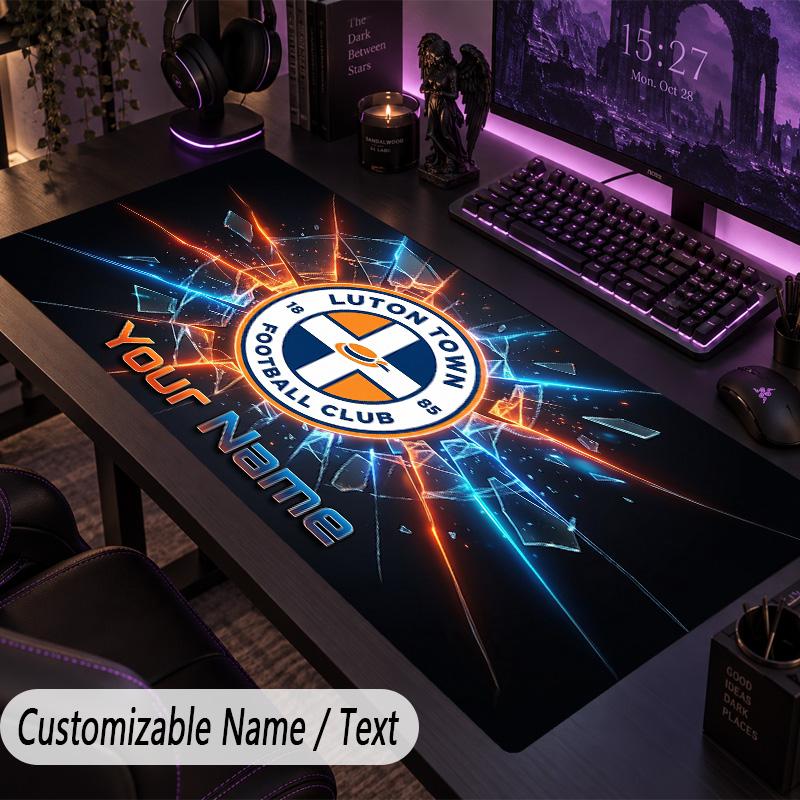 Large Mouse PadLuton Town Custom Name Text Personalized Desk Mat Non Slip Gaming Pad
