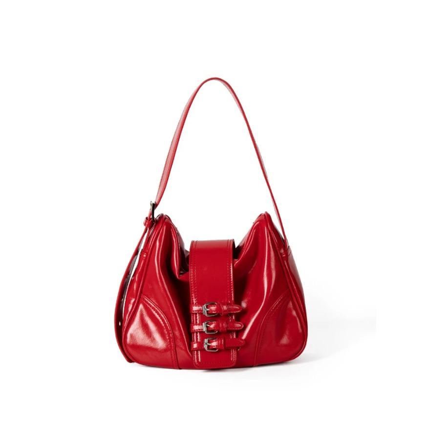 Retro texture single shoulder bags for women versatile bag red large capacity traveler's shopping travels new