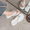 Xiaoxiangfeng Muffin Thick-soled Slippers for Women's Summer Wear, New Toe Flip-flops, Internet Celebrity Fashion Height-enhancing Cool Slippers