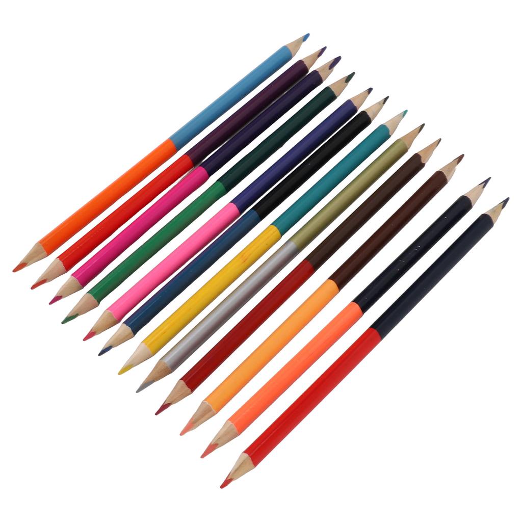 12pcs Pencils Set Double Sided Erasable Pre Sharpened Pencils for Drawing Writing Correcting