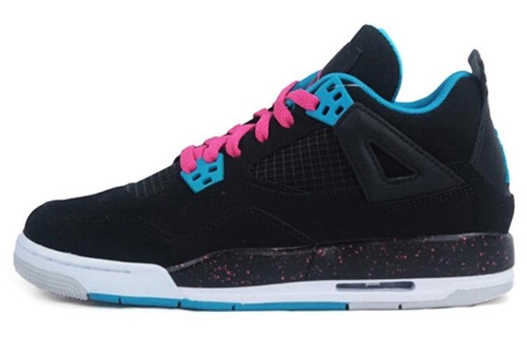 Air Jordan 4 Retro Black Vivid Pink Gs 487724-019 38.5