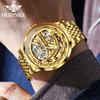 OUPINKE Men's Watch Automatic Mechanical Watch Hollow Business Waterproof Machine High-end Watch