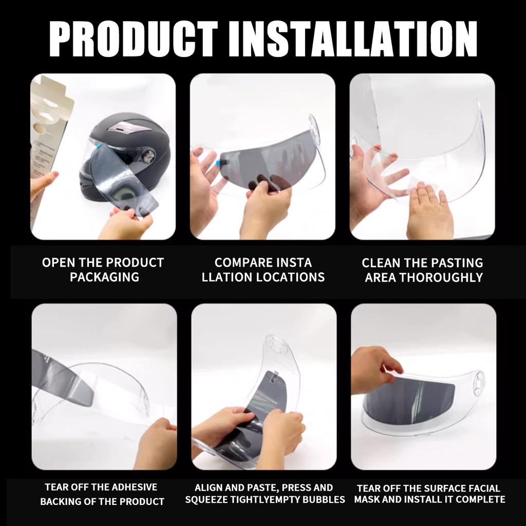 Motorcycle Helmet Sun Proof Anti-glare Antifog Film Universal Autocycle Helmet Sunscreen Film Motorbikes Helmet Parts