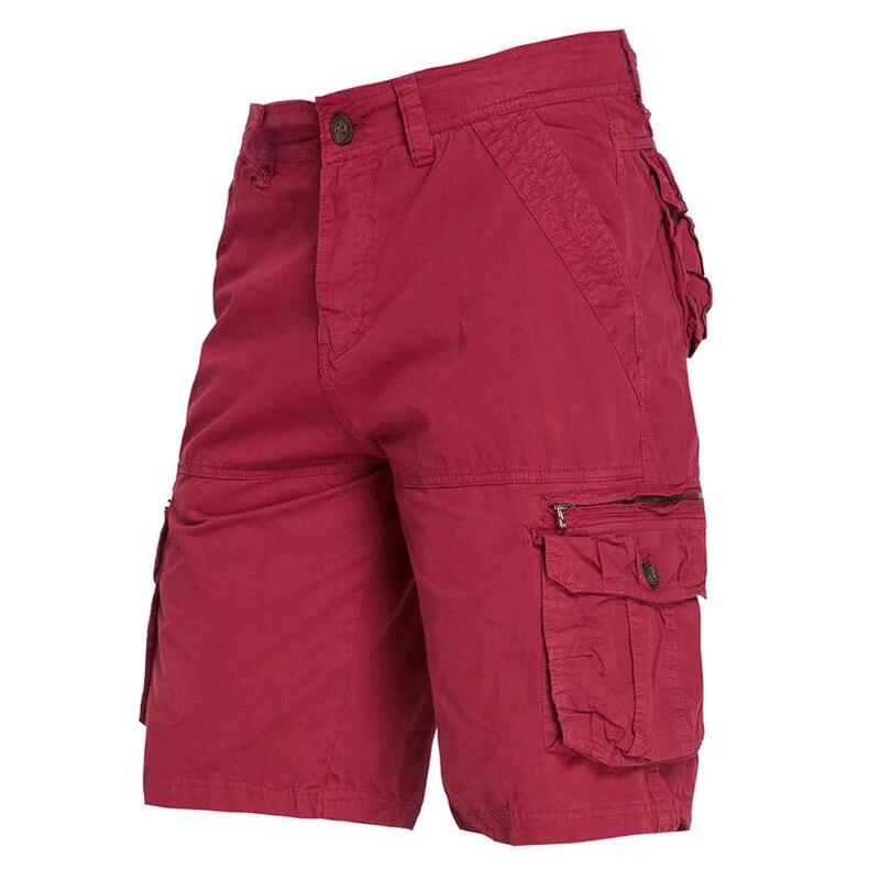 Men's Shorts Loose Multi-Pocket Overalls Summer Cotton Comfortable Military Cargo Shorts Outdoor Casual Sports Work Short Pants