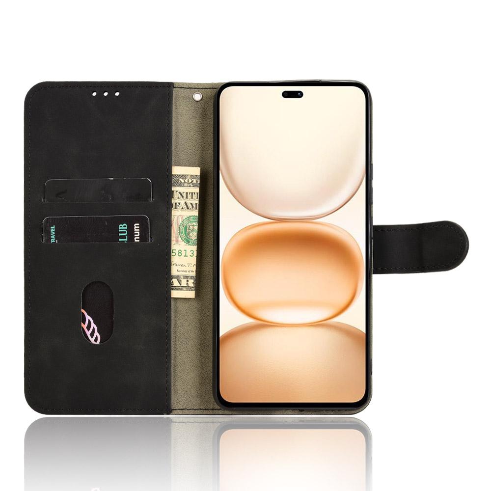 For Honor Power 5G Leather Case Skin Feel Anti Drop Wallet Flip Phone Cover