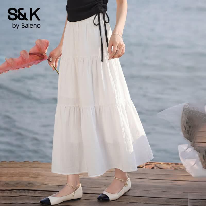 Baleno Women s High-Waisted Tiered Long Skirt One Size