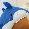 Shark Headgear Capibara Plush Toy Soft Stuffed Cartoon Capybara Plush Doll Simulation Shark Fluffty Animals Doll Toys Kid Gift