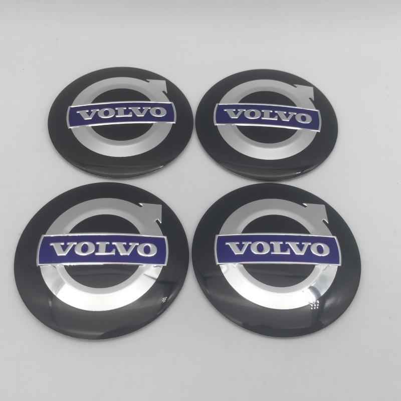 4pcs 3D For VOLVO 56mm 60mm 65mm Car Wheel hub Center Cap emblem Badge covers sticker Decals Styling accessories